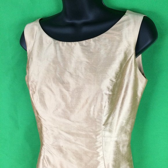 Nikolia Maids Gold Wiggle Dress, 34 Bust 27 waist - Picture 2 of 5